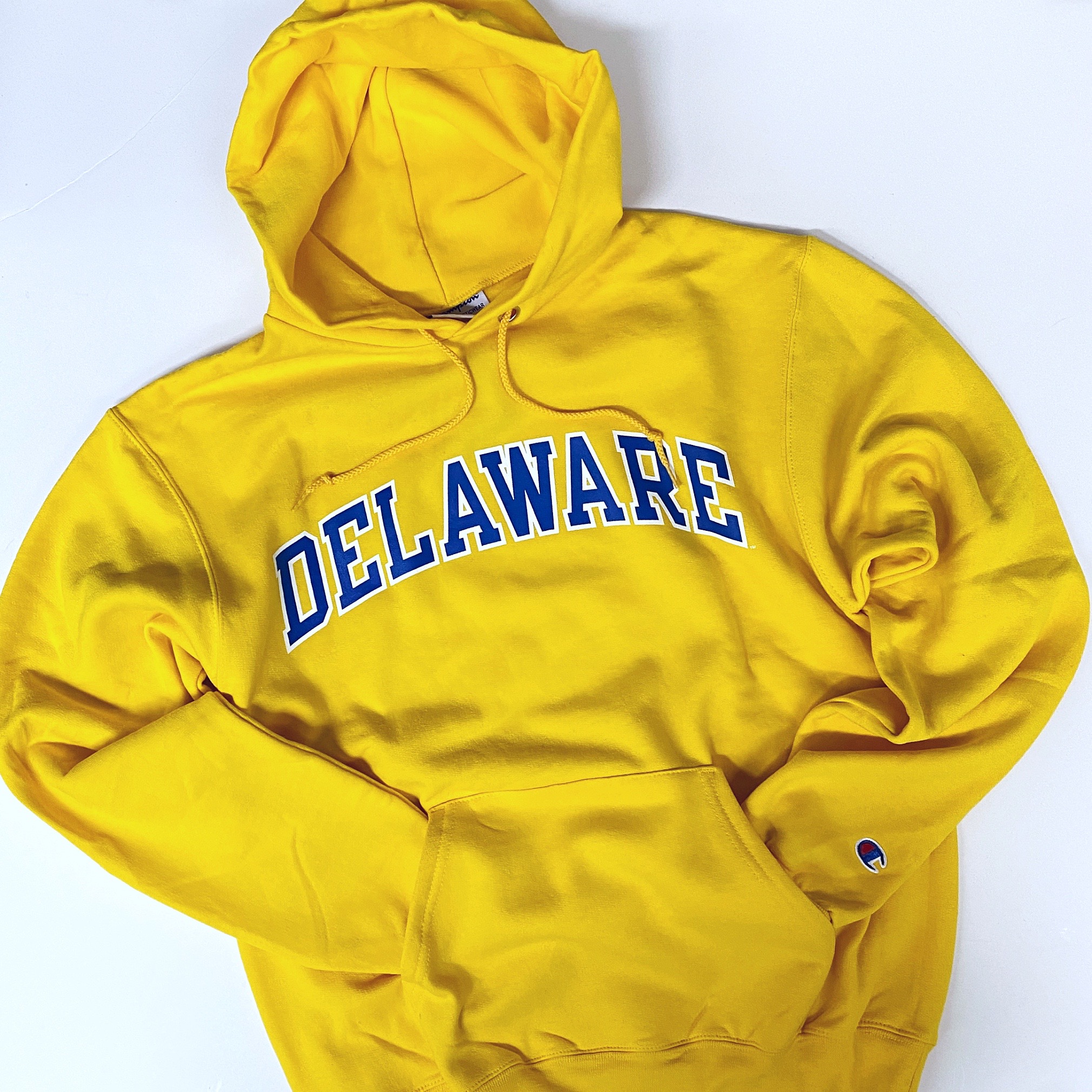 Asser sturen Spruit University of Delaware Champion Arched Delaware Hoodie Sweatshirt – Yellow  – National 5 and 10