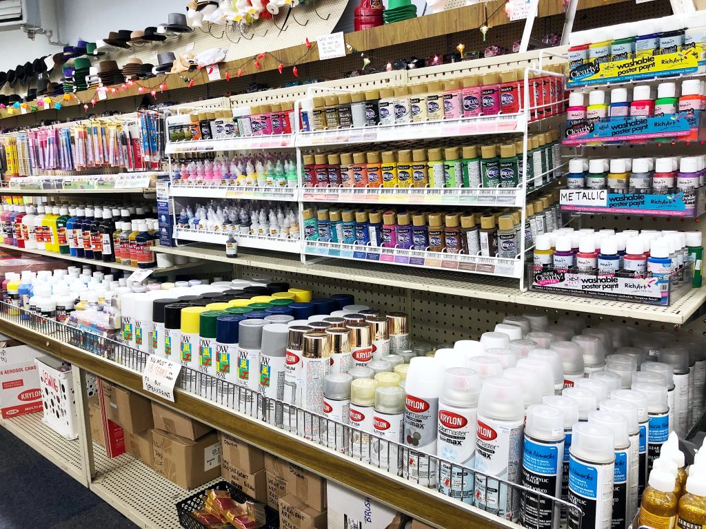 The art department at National 5 & 10 has everything you need to paint your cooler.