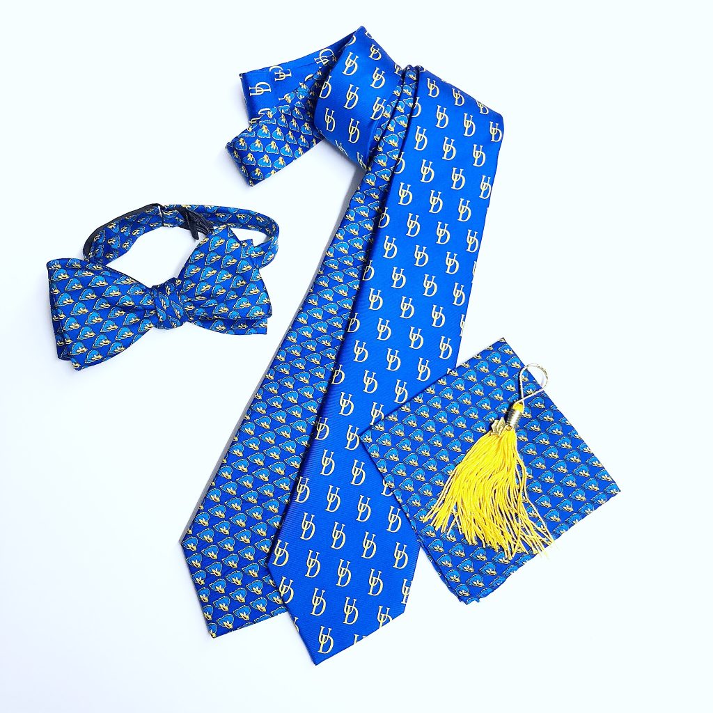 University of Delaware silk ties, bow ties and pocket squares