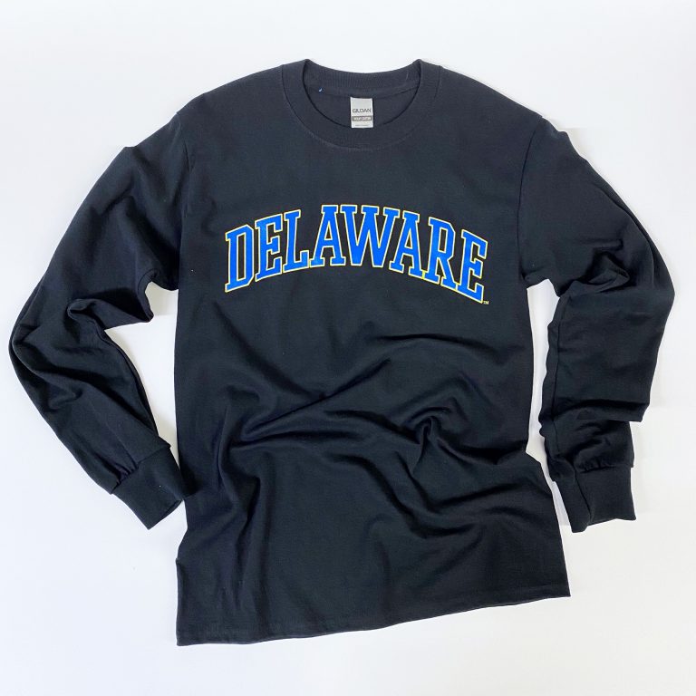 University of Delaware Long Sleeve Arched Delaware T-shirt - Black
