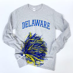 University of Delaware Long Sleeve Arched Delaware T-shirt - Oxford