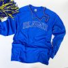 University of Delaware Long Sleeve Arched Delaware T-shirt - Royal