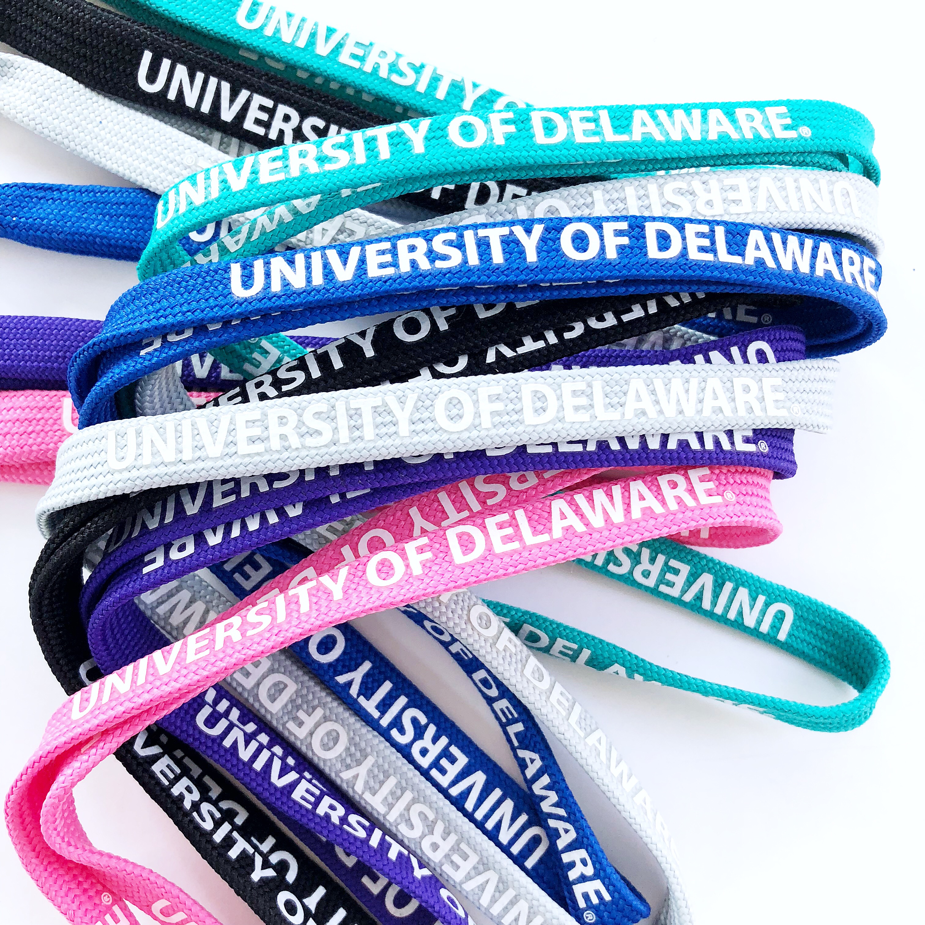 University of Delaware Shoelace Lanyard National 5 and 10