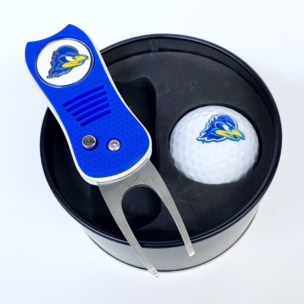 University of Delaware Switchblade Divot Tool + Golf Ball Gift Set