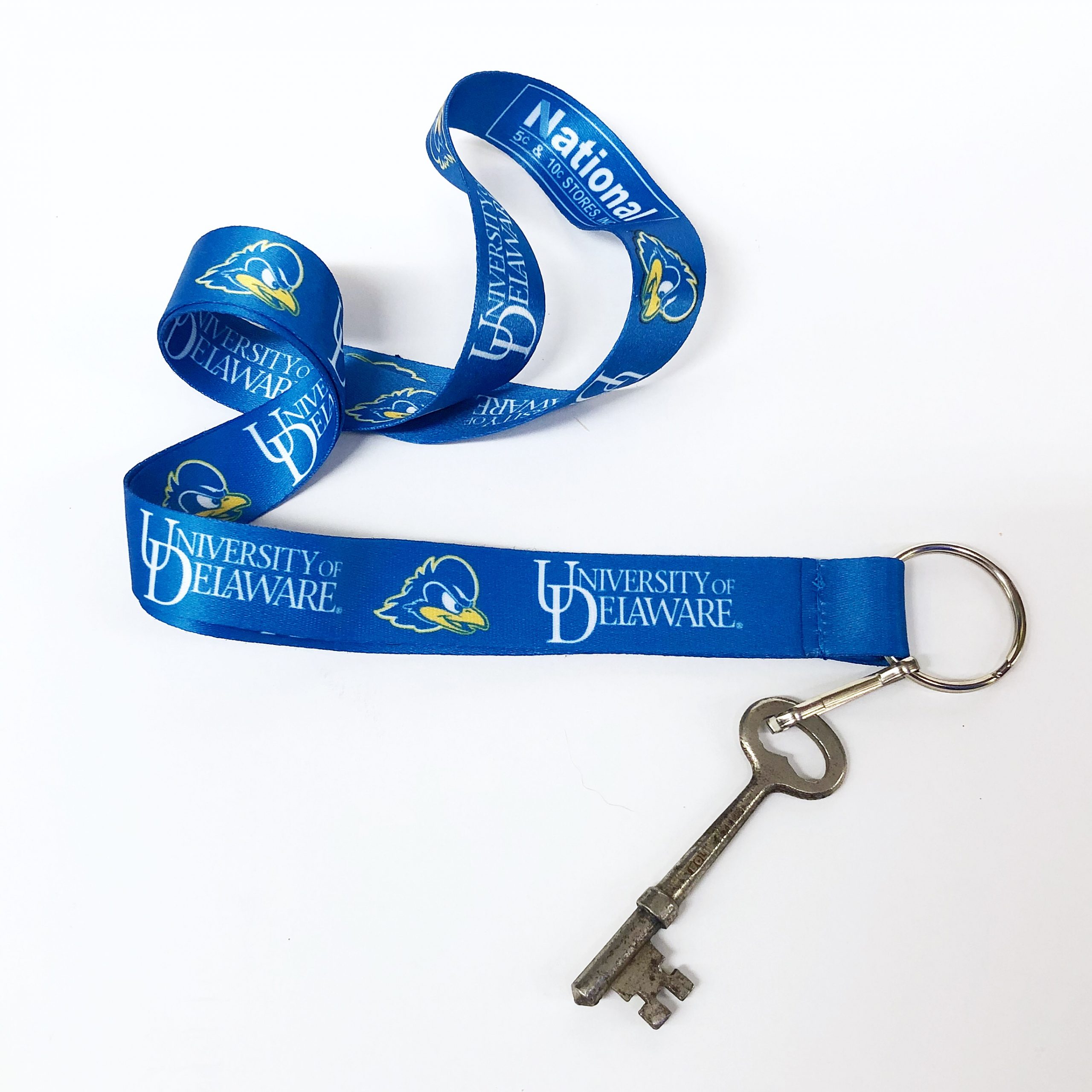 University of Delaware Blue Satin Lanyard