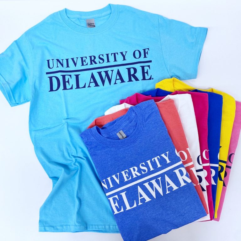 University of Delaware Skittles Short Sleeve T-shirts in Bright Colors