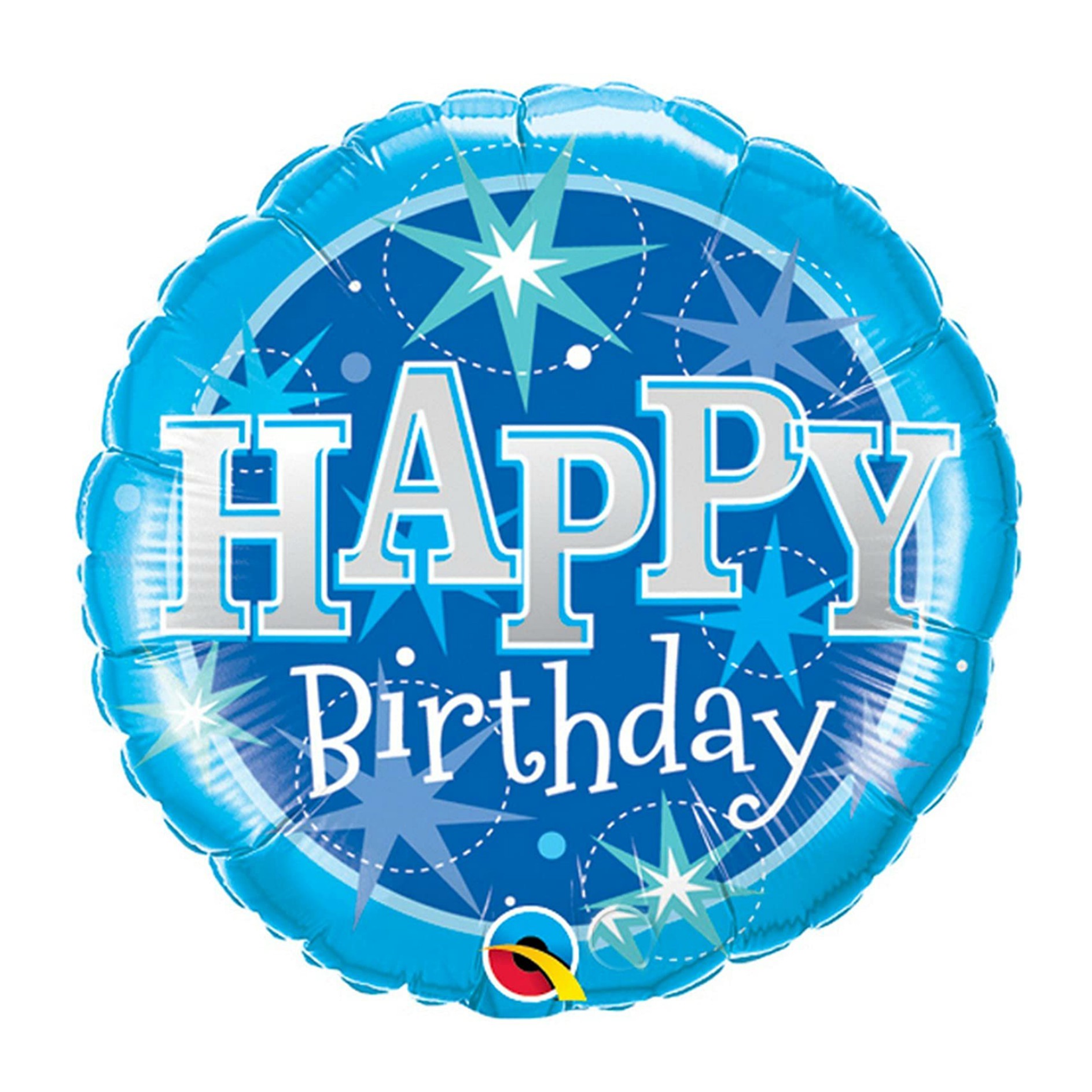Blue Starburst Happy Birthday Balloon – National 5 and 10