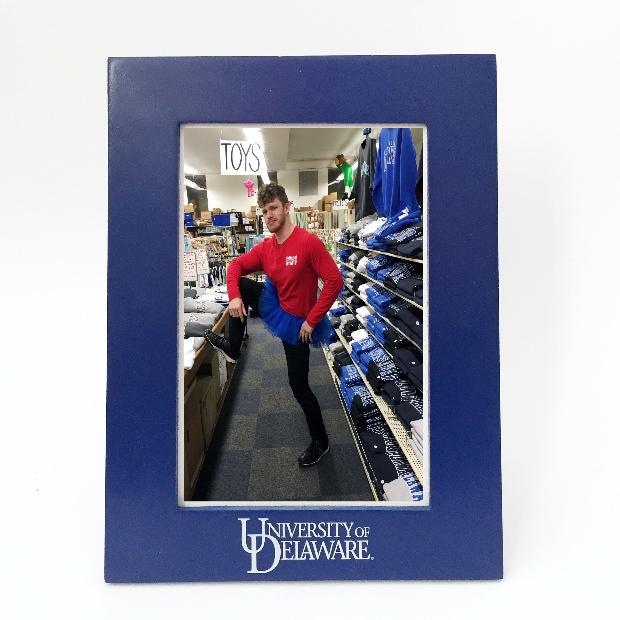 4x6 Brushed Metal Picture Frame Inc University of Delaware Blue LXG 