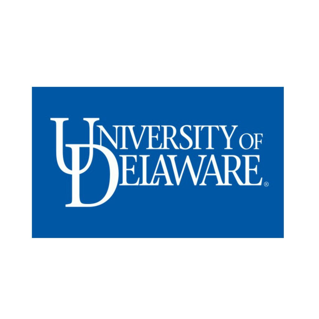 University of Delaware Word Mark Logo Flag Royal National 5 and 10
