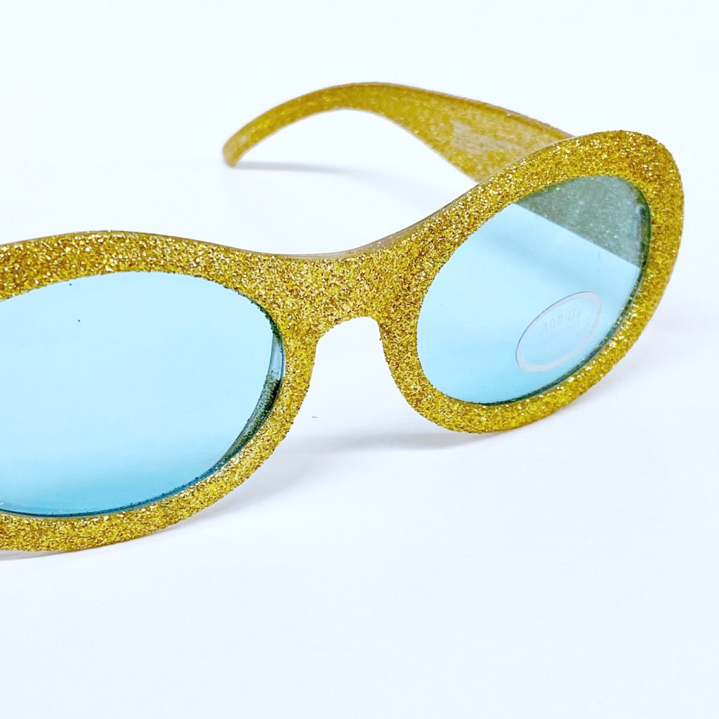 Gold Glitter Sunglasses National 5 and 10