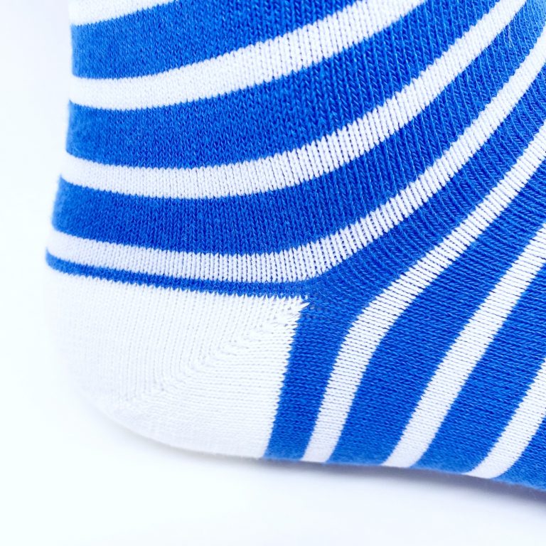 Detail of University of Delaware Striped Sock