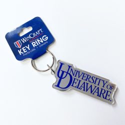 University of Delaware Word Mark Mirror Key Chain