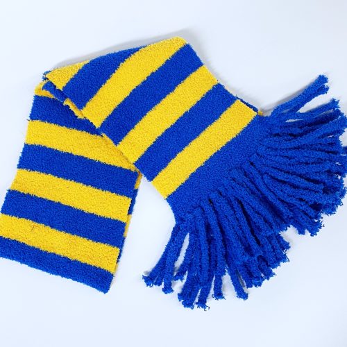 Blue and Yellow Striped Scarf