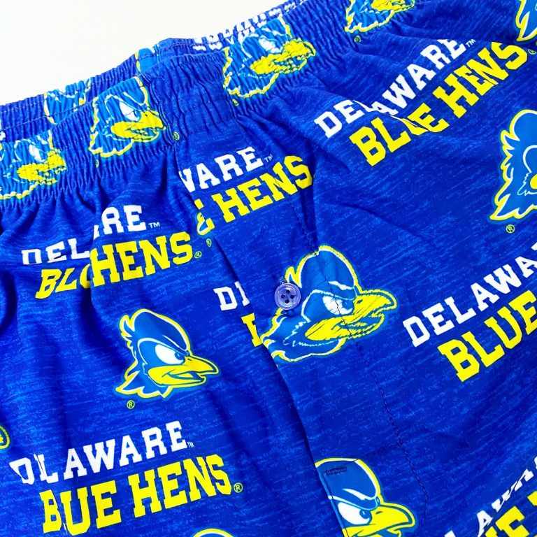 Detail of University of Delaware Men's All-Over Print Boxer Shorts