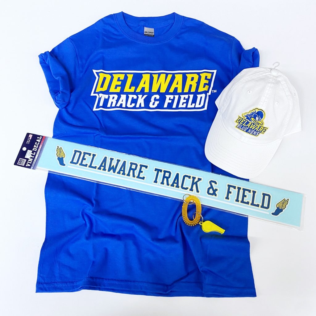University of Delaware Track and Field Tshirt Royal National 5 and 10