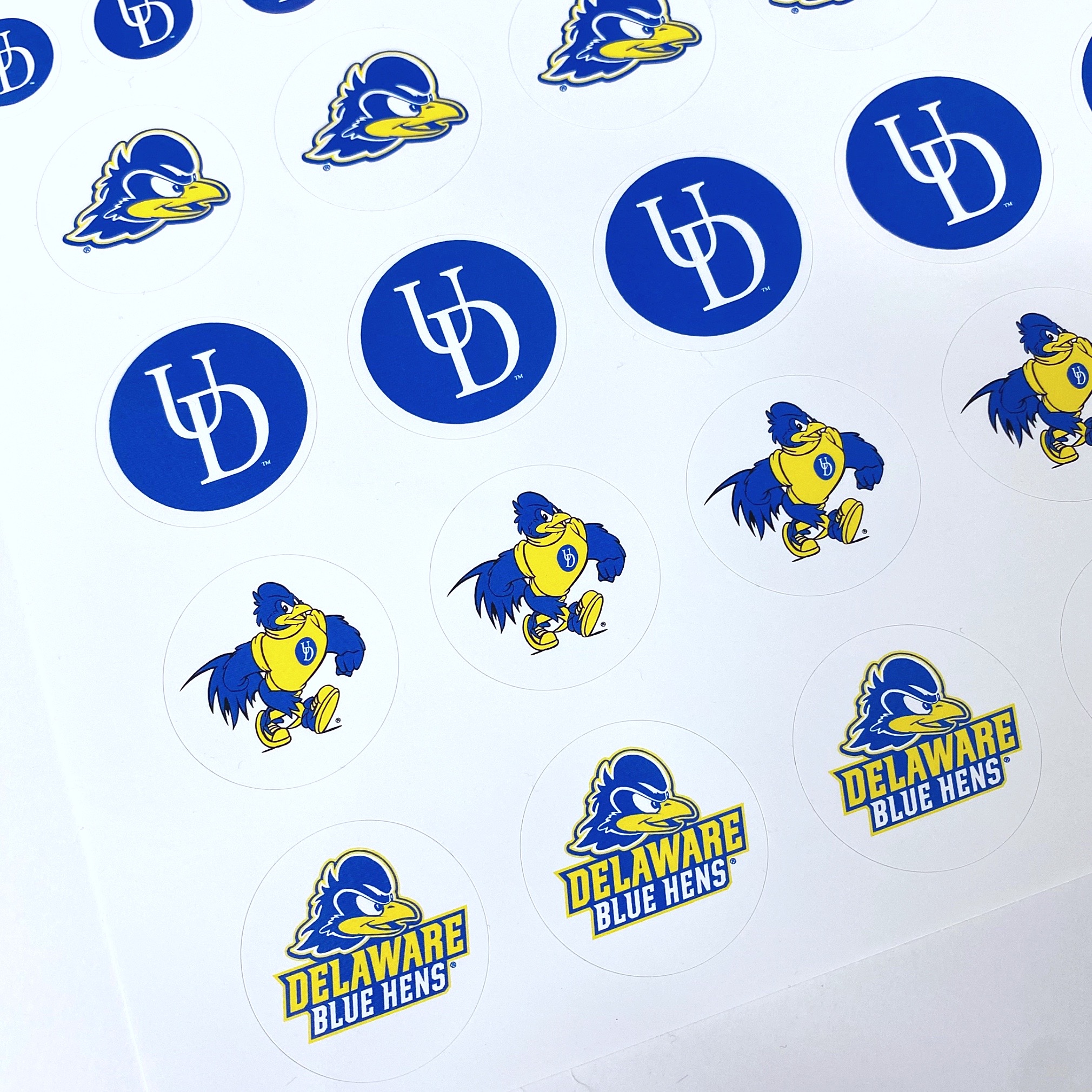 University of Delaware Logo Sticker Sheet National 5 and 10