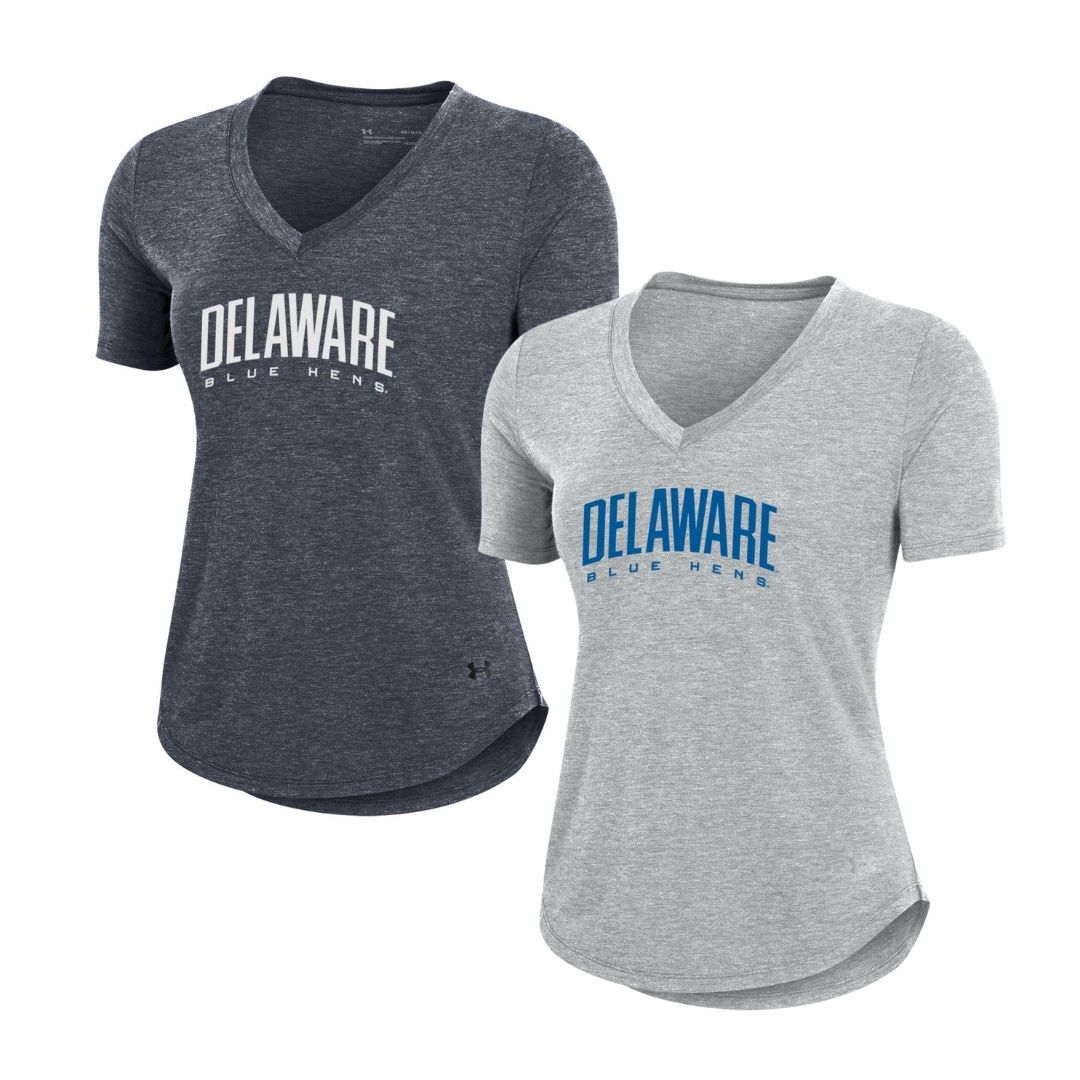 University of Delaware Women's Under Armour Heat Gear V-neck T