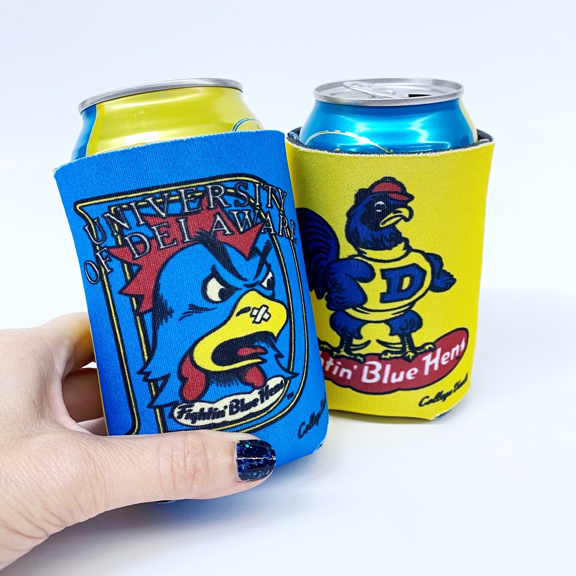 University of Delaware Retro Logo Standard or Slim-Can Koozie