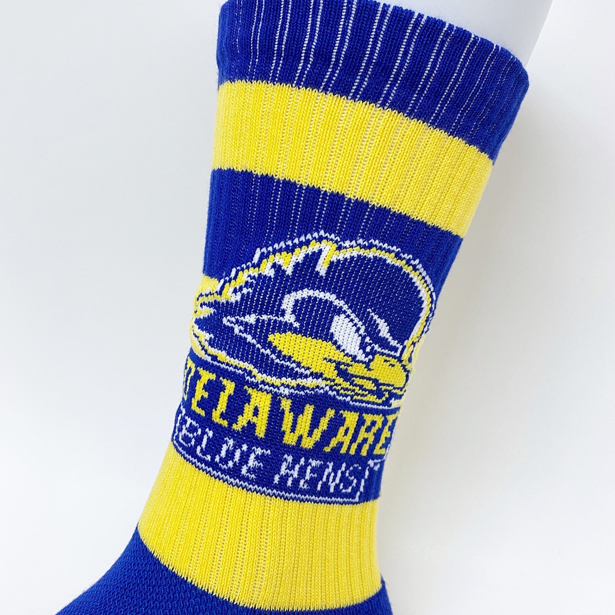 University of Delaware TCK Comfort Crew Rugby Stripe Socks